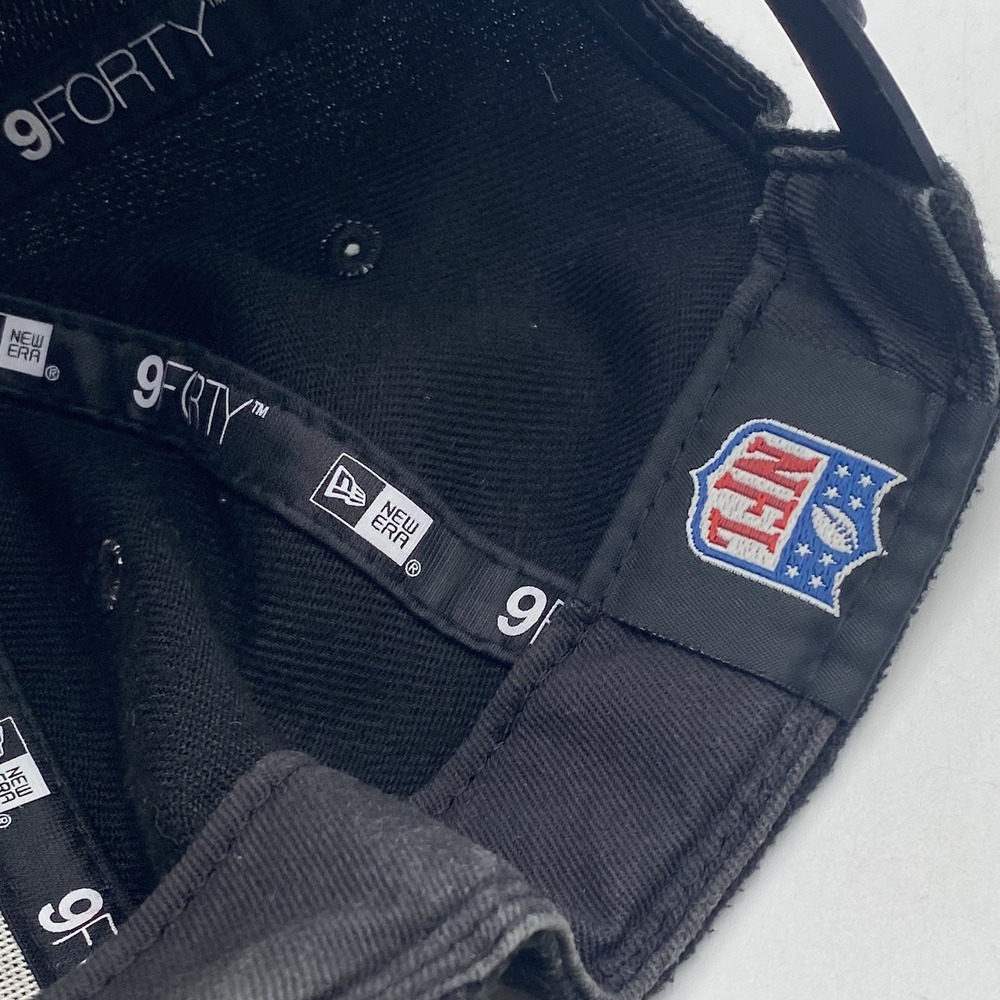 New Orleans Saints Hat Blackout New Era 9Forty SnapBack Black Cleaned - Picture 12 of 12